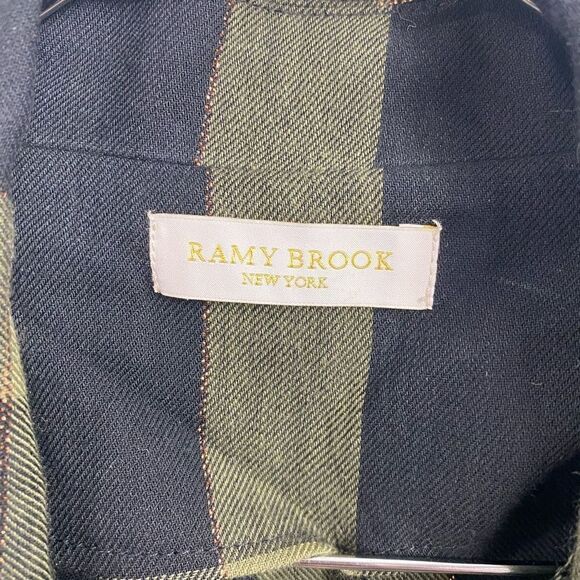 Ramy Brook Ina Plaid Jacket in Olive Black - Picture 5 of 6
